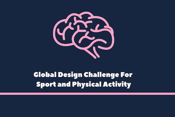 Logo of the Global Design Challenge, to tackle the problems facing sports and physical activity as a result of Covid-19.